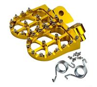 Estriberas de aleación de aluminio CNC para motocicleta con picos para motocross todoterreno, ajuste antideslizante, varios colores disponibles (dorado)
