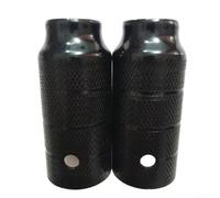 Estriberas de aleación de aluminio para bicicleta, antideslizante, montaje en eje trasero para carretera, montaña, pista, bicicleta, pedal, acrobacias, 1 par, negro (2 unidades de 50 mm)