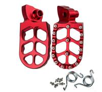 Estriberas de aleación de aluminio para moto de cross, mecanizadas CNC, puntas antideslizantes para motocross, motocicletas enduro, todoterreno, reposapiés anchos, rojo