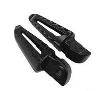 Estriberas de aleación de aluminio para motocicleta, reposapiés traseros plegables para Vario160 Click150/160, almohadillas de pedal texturizadas antideslizantes (1 par negro/plateado) (negro)