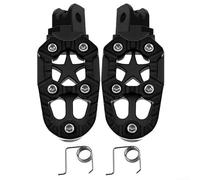 Estriberas de aleación de aluminio resistentes al óxido compatibles con la mayoría de motocicletas y bicicletas eléctricas para un posicionamiento estable del pie (negro)