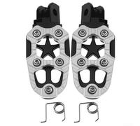 Estriberas de aluminio antideslizantes para bicicletas eléctricas y motocicletas, almohadillas de pedal coloridas con diseño ergonómico en colores rojo, azul, negro, plata, morado, naranja, amarillo