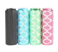 Estriberas de aluminio moleteado para pedales de eje delantero y trasero con tornillo de 6 mm, características antideslizantes (negro)