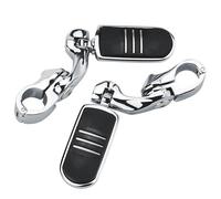 Estriberas de carretera con protección de motor de 1-1/4", reposapiés para motocicleta, compatibles con Harley, Davidson y Honda. antideslizante Estriberas(Ivory)