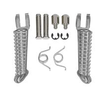 Estriberas De Motocicleta Estriberas Traseras Delanteras Para Yamaha YZF R1 1998-2024 R6 2003-2020 YZF R6S R1M Estriberas Para Motocicleta(Front Silver)