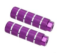 Estriberas de pie de bicicleta resistentes hechas de aleación de aluminio con agujero de 9 mm para ejes delanteros traseros color rojo (púrpura)