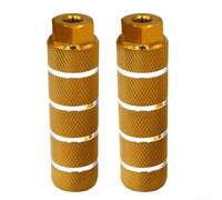 Estriberas de pie de bicicleta resistentes hechas de aleación de aluminio resistente con agujero de 9 mm para bicicletas de carretera y montaña, diseño antideslizante para acrobacias, negro, 1 par
