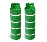 Estriberas de pie de bicicleta resistentes hechas de aleación de aluminio resistente con ranuras antideslizantes para ejes de 9 mm para bicicletas de montaña y carretera, acabado rojo (verde)
