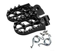 Estriberas de pie todoterreno mecanizadas CNC con picos para moto de cross, reposapiés de aleación de aluminio, plataforma ancha, doble deporte, para enduro y motocross, 12 x 5,8 cm (negro)