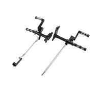 Estriberas Delanteras De Aluminio Negras Para Motocicletas Con Control De Pie Para Harley Para Sportster XL883 1100 1200 1986-2003 Moto Pedal Reposapiés(Black B)