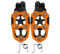 Estriberas eléctricas para bicicleta y motocicleta con marco de aleación de aluminio e interfaz de pedal antideslizante para control confirmado del pie (naranja)