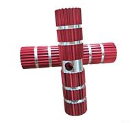 Estriberas extendidas de aleación de aluminio para ciclismo, diseño hueco sólido compatible con clavijas Rocket de 70 mm, 100 mm, ajuste de eje de rueda trasera (100 mm, rojo)
