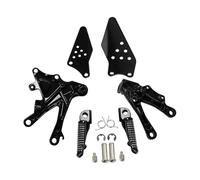Estriberas Fit For Kawasaki ZX10R 2006-2010 2007 2008 2009, reposapiés delantero aleación aluminio motocicleta Pedales soporte CNC(Black)