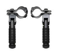 Estriberas Moto 1 par de piezas aluminio for motocicleta, pedales universales, reposapiés plegado, motocicletas, ciclomotores, karts, scooters, bicicletas(Noir)