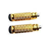 Estriberas Moto 1 par de reposapiés aluminio CNC for motocicleta, Pedal modificado for(Gold)