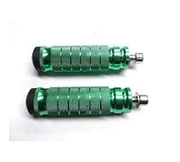 Estriberas Moto 1 par de reposapiés aluminio CNC for motocicleta, Pedal modificado for(Green)