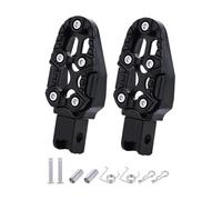 Estriberas Moto Antideslizantes 1 Par Pedales Universales Aleación Aluminio Ángulo Ajustable para Motocicleta Scooter ATV Reposapiés Bicicleta Eléctrica(Black)