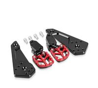 Estriberas Moto Antivibración para XADV para X-ADV 750 2025 Estriberas Pasajero Accesorios Motocicleta Soporte Pedal Trasero Reposapiés Plegables Reposapiés Moto(Red)