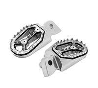 Estriberas Moto Antivibración para YZ65 YZ85 YZ125 YZ125X YZ250 F/FX/X YZ450F/FX WR250F WR450F WR/YZ 400 426 para Tenere 700 Apoyapiés Pedales Reposapiés Reposapiés Moto(Silver)