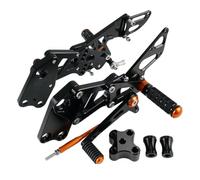 Estriberas moto Compatible con KT&M RC 125 200 390 2014-2021 Kit de reposapiés trasero para motocicleta 2020(Black)