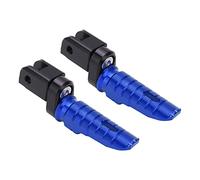 Estriberas Moto Enduro, Reposapiés Delanteros de Aleación de Aluminio Antideslizante para Motocicleta, Reemplazo Universal - Diseño Cónico, Material Resistente Al Óxido, (Azul)