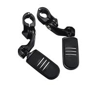 Estriberas Moto Para Touring S Para Portster 883 Para Road Para King Para Street Para Glide Protector Motor 1-1/4" Reposapiés Carretera Reposapiés Motocicleta(Black Footpeg Set)