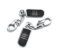 Estriberas Moto Para Touring S Para Portster 883 Para Road Para King Para Street Para Glide Protector Motor 1-1/4" Reposapiés Carretera Reposapiés Motocicleta(Chrome Footpeg Set1)