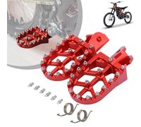 Estriberas Moto,Reposapiés Aluminio CNC con Resortes para Surron Light Bee X160 X260 Talaria Sting MX3/R MX4 X3/E Ride Pro S SS/CRF150F CRF230F 2003-2019 Rojo