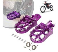 Estriberas Moto,Reposapiés Aluminio CNC con Resortes Púrpura