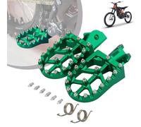 Estriberas Moto,Reposapiés Aluminio CNC con Resortes Verde