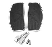 Estriberas Moto Reposapiés delantero de pasajero trasero ajustable negro for motocicleta, reposapiés for conductor, clavijas suelo, universal(Front)