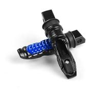 Estriberas Moto Universal 1 par motocicleta trasera pasajero pie clavijas pedales reposapiés Scooter pie-peg Pedal modificación aluminio(Blue)