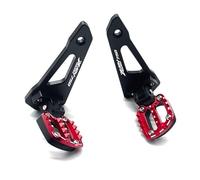 Estriberas Moto Uso apto for HONDA X-ADV 750 X ADV XADV750 XADV 2021-2023, accesorios for motocicleta, estribos traseros plegables, reposapiés for pasajeros(Logo Red)