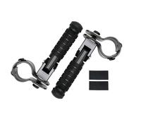 Estriberas Motocicleta Abrazaderas De 23-27MM CNC Estriberas Universales Para Motocicleta Y Carretera Reposapiés Plegables Reposapies Moto(Negro)