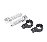 Estriberas Motocicleta Para África Para Twin Para CRF1000L Para CRF1100L Para ADV Abrazaderas De Reposapiés Plegables Delanteras Pedales Reposapies Moto(Plata)