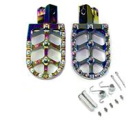 Estriberas Motocicleta Para CR125 CR250 CR230 CR500 CR450R Para CRF125 Para CRF250 Motocicleta CNC Reposapiés Pedales Pit Bike Pedal Poses Pies Reposapies Moto(Colorful)