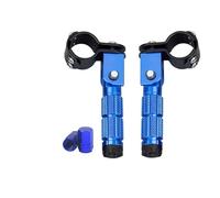 Estriberas Motocicleta Pedales De Motocicleta 30-35mm Motor Eléctrico Pie Clavijas Plegables Pedal Plegable Para Niños Reposapies Moto(Blue)