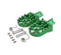 Estriberas Motocicleta Universal CNC Motocicleta Reposapiés Pedal Dirt Pit Bike Motocross Reposapies Moto(Green)