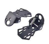 Estriberas para bicicleta, clavijas de eje, clavijas de pedal plegables, marco de aleación resistente para soporte de carga, estilo plegable compacto, diseño acanalado para agarre, clavijas multiusos