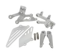 Estriberas para Kawasaki para Ninja para ZX12R 2002 2003 2004 2005 Clavijas De Pie Delanteras De Aluminio para Motocicleta con Soporte Reposapiés(Silver)