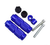 Estriberas para moto Aleación Aluminio Instalación Rápida Estriberas(Blue)