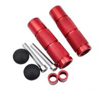 Estriberas para moto Aleación Aluminio Instalación Rápida Estriberas(Red)