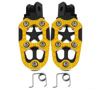 Estriberas para motocicleta, pedales antideslizantes de aleación de aluminio, reposapiés coloridos para bicicleta eléctrica y, diseño ergonómico de grosor mejorado, construcción de calidad, (amarillo)