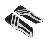 Estriberas para T-MAX 560 para TMAX560 2022-posterior Par Motocicleta Antideslizante Negro+Pedales Plateados Silicon plástico Reposapiés