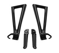 Estriberas para YZF R6 2006 2007 2008 2009 2010 2011 2012 2013 2014 2015 2016 Clavijas De Pie Traseras De Pasajero Motocicleta con Soporte Reposapiés(Black)