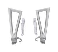 Estriberas para YZF R6 2006 2007 2008 2009 2010 2011 2012 2013 2014 2015 2016 Clavijas De Pie Traseras De Pasajero Motocicleta con Soporte Reposapiés(Silver)