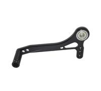 Estriberas Pedal cambio palanca freno o cambio rodamientos dobles ajustables CNC motocicleta con juego de clavijas los dedos del pie Pedales soporte CNC(Left - Black)