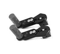 Estriberas Pedal De Reposapiés Trasero Telescópico Multiángulo Ajustable Motocicleta Para MT-07 MT09 FZ09 MT10 R6 R3 R15 R25 FZ8 FZ1 FZ6 XJ6(Titanio)