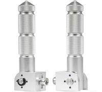 Estriberas plegables de aleación de aluminio para motocicleta y scooter, ofrecen un almacenamiento compacto, rendimiento ligero y estabilidad consistente (plata)