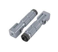 Estriberas Plegables fijas de 90 Grados, reposapiés Delantero y Trasero, Pedal Universal para Motocicleta modificada, 1 par de estriberas universales para Motocicleta (Color Titanio).